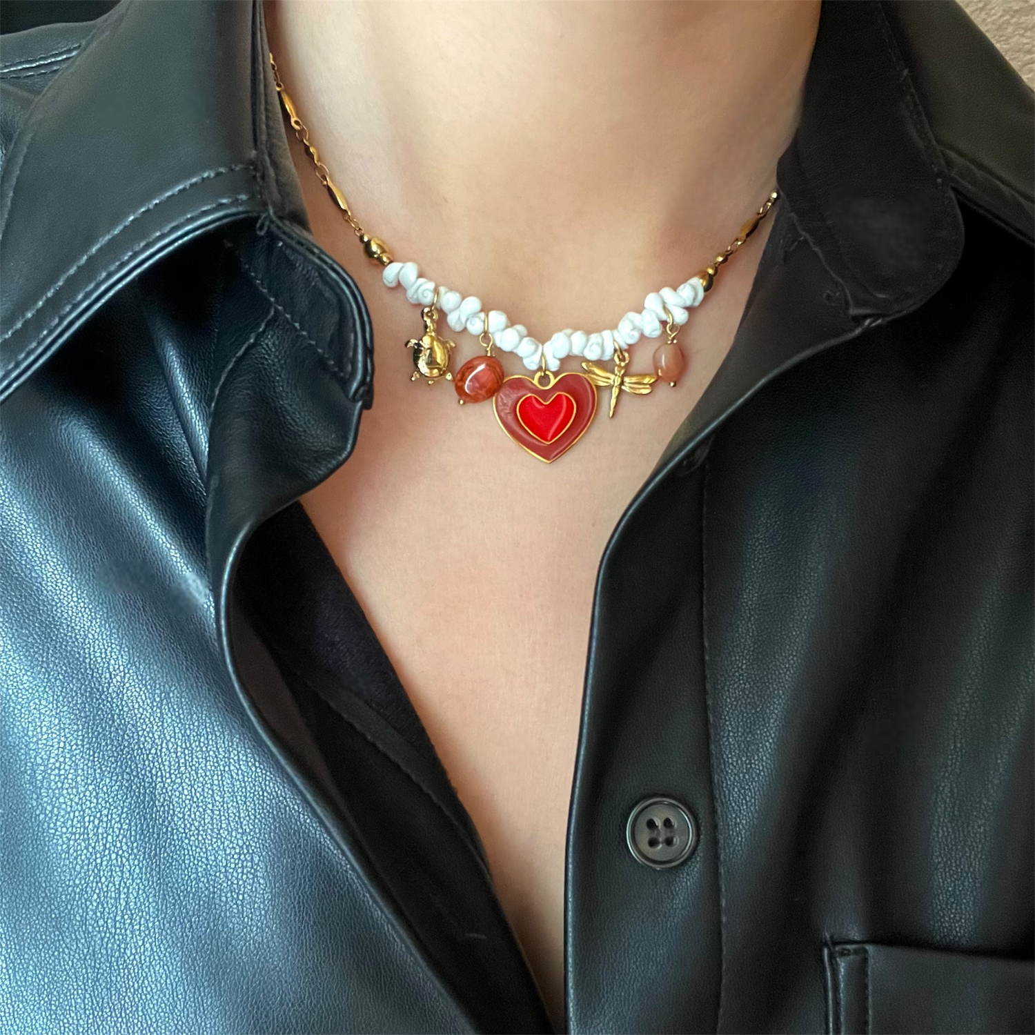Collier Breloques Acier Inoxydable - Trésor