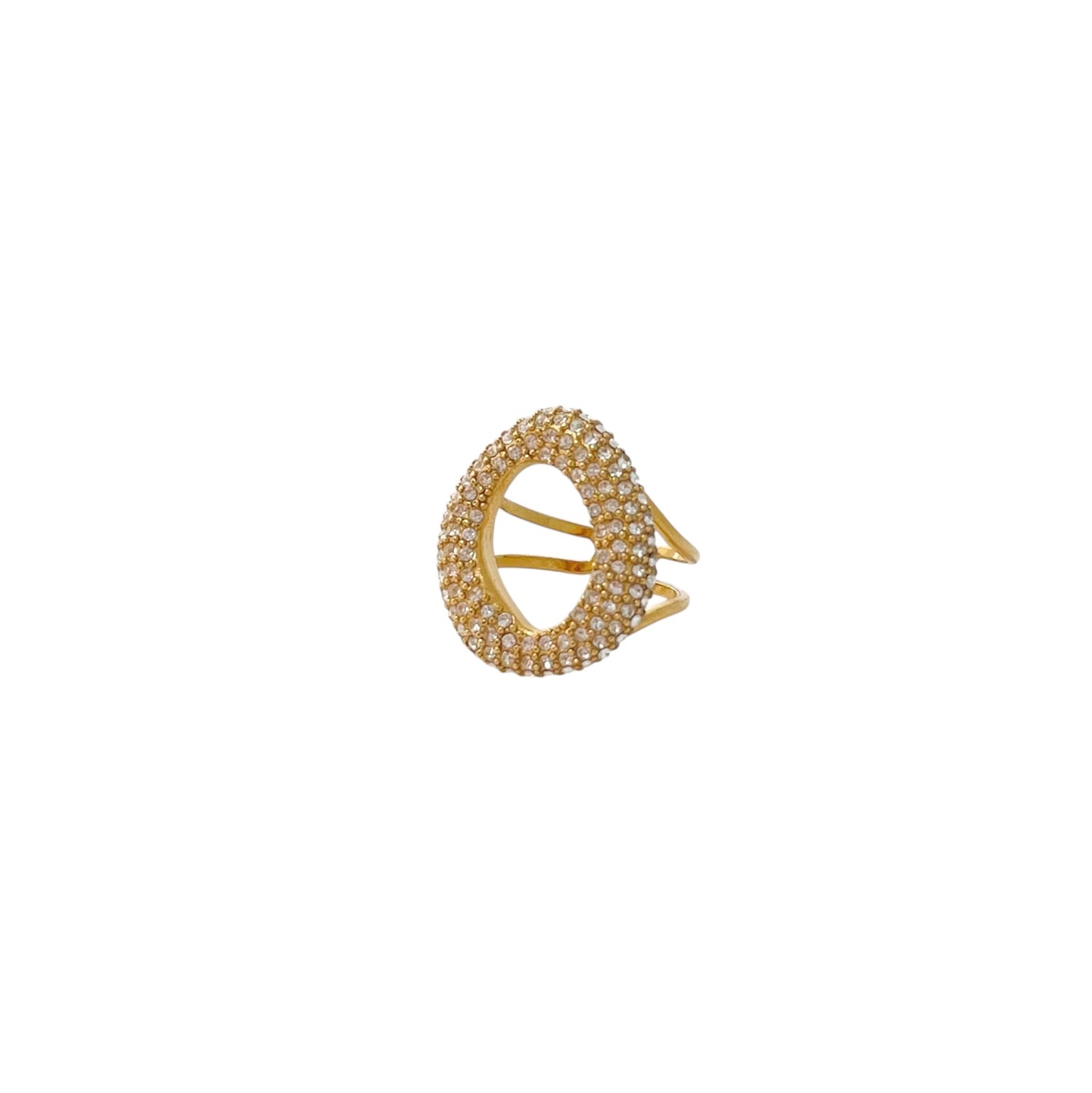 Bague ronde strass Acier Inoxydable - Hoya
