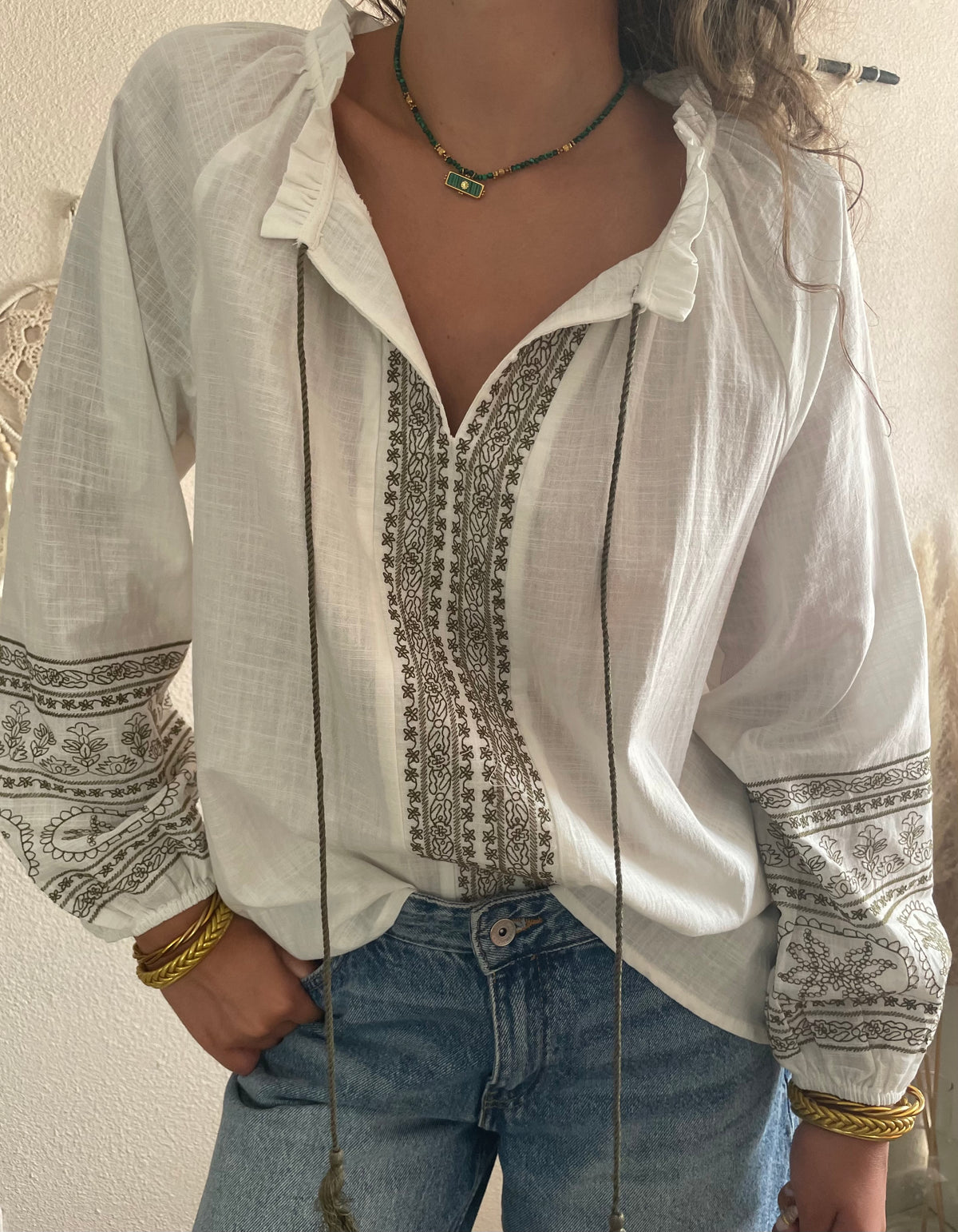 Blouse blanche - Ethnique