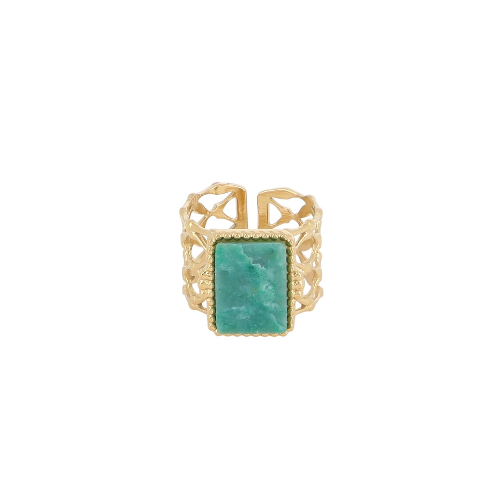 Bague Jaspe Vert - Ivy
