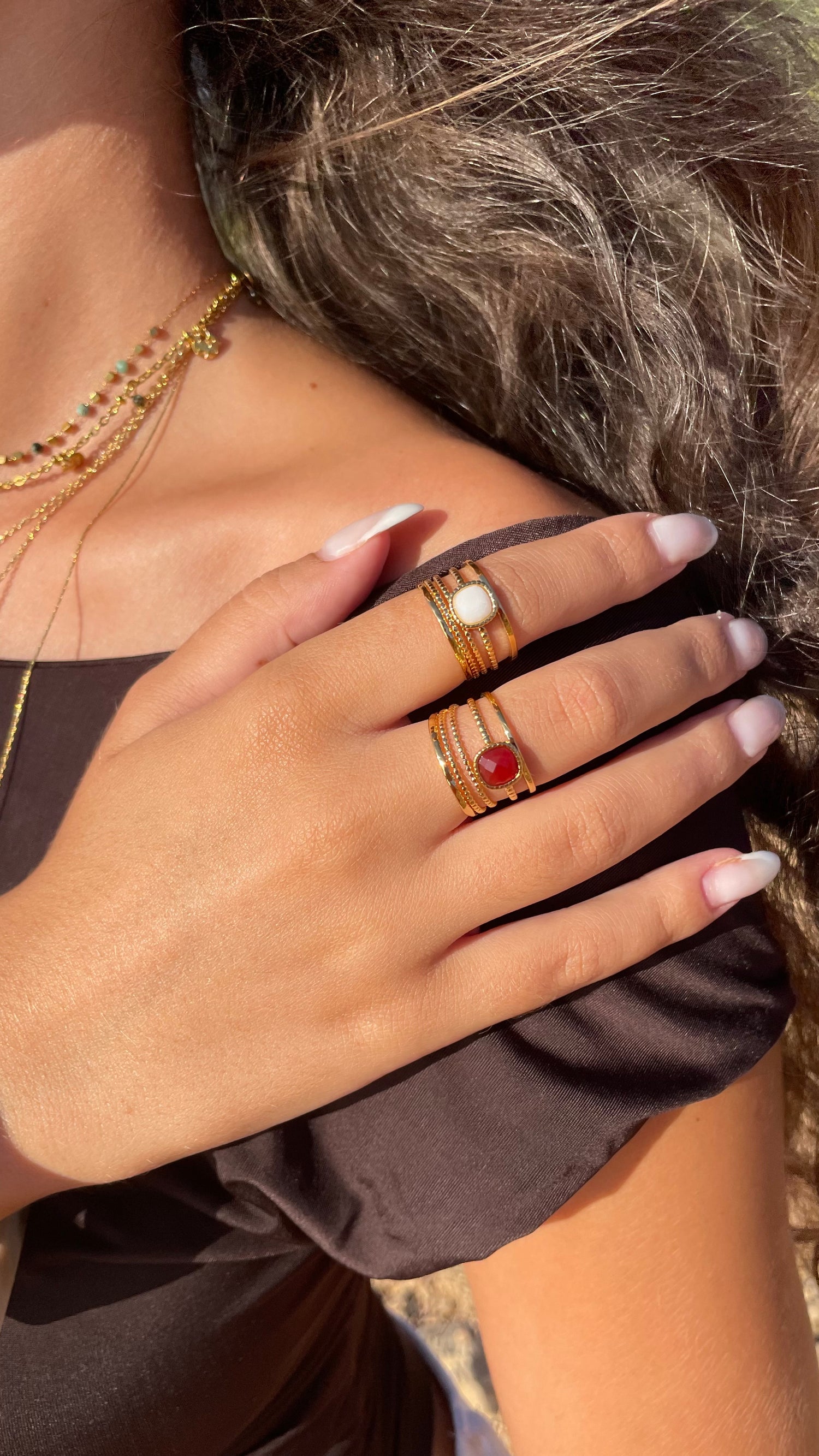 Bague Pierres Naturelles - Agate