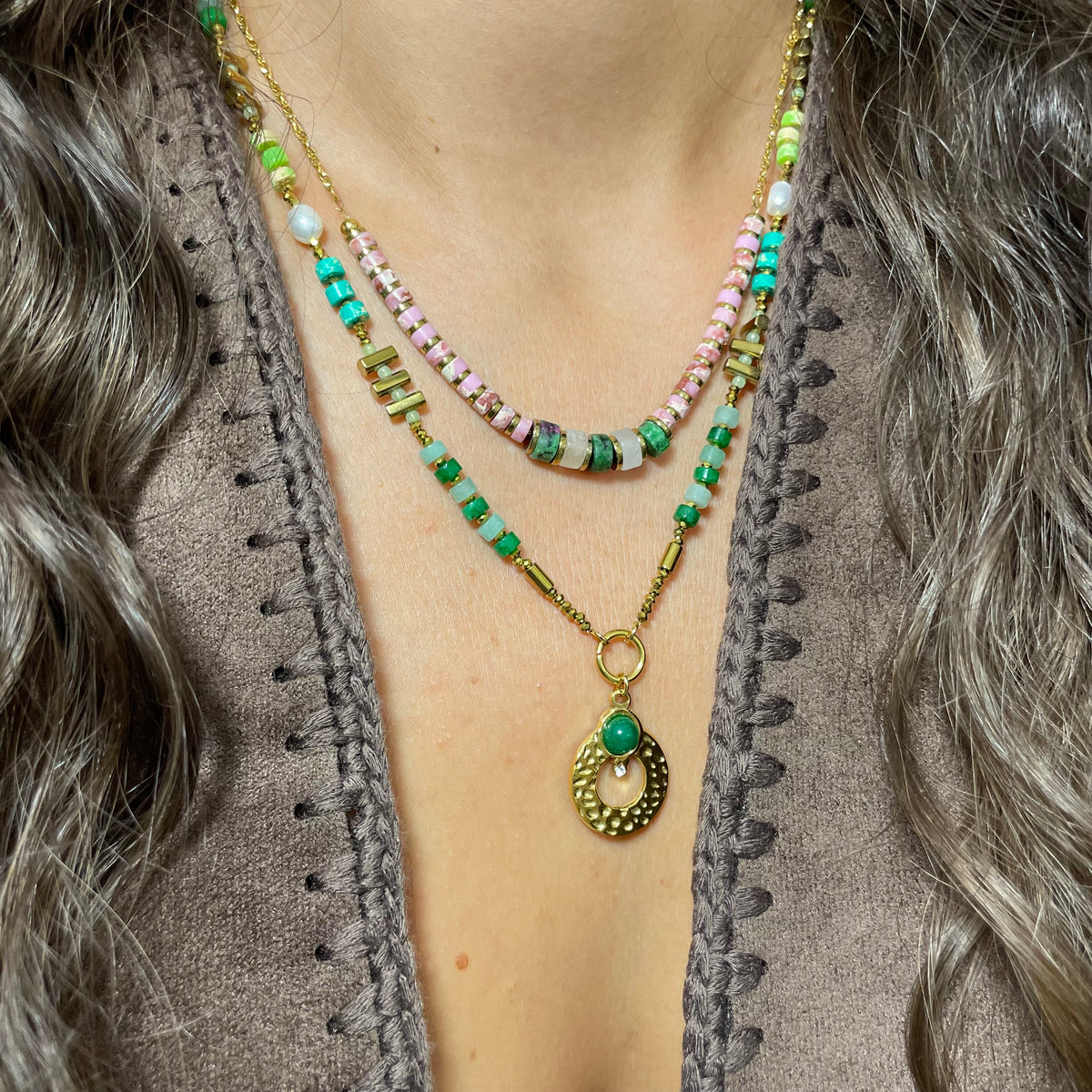 Collier pierres naturelles - Blossom