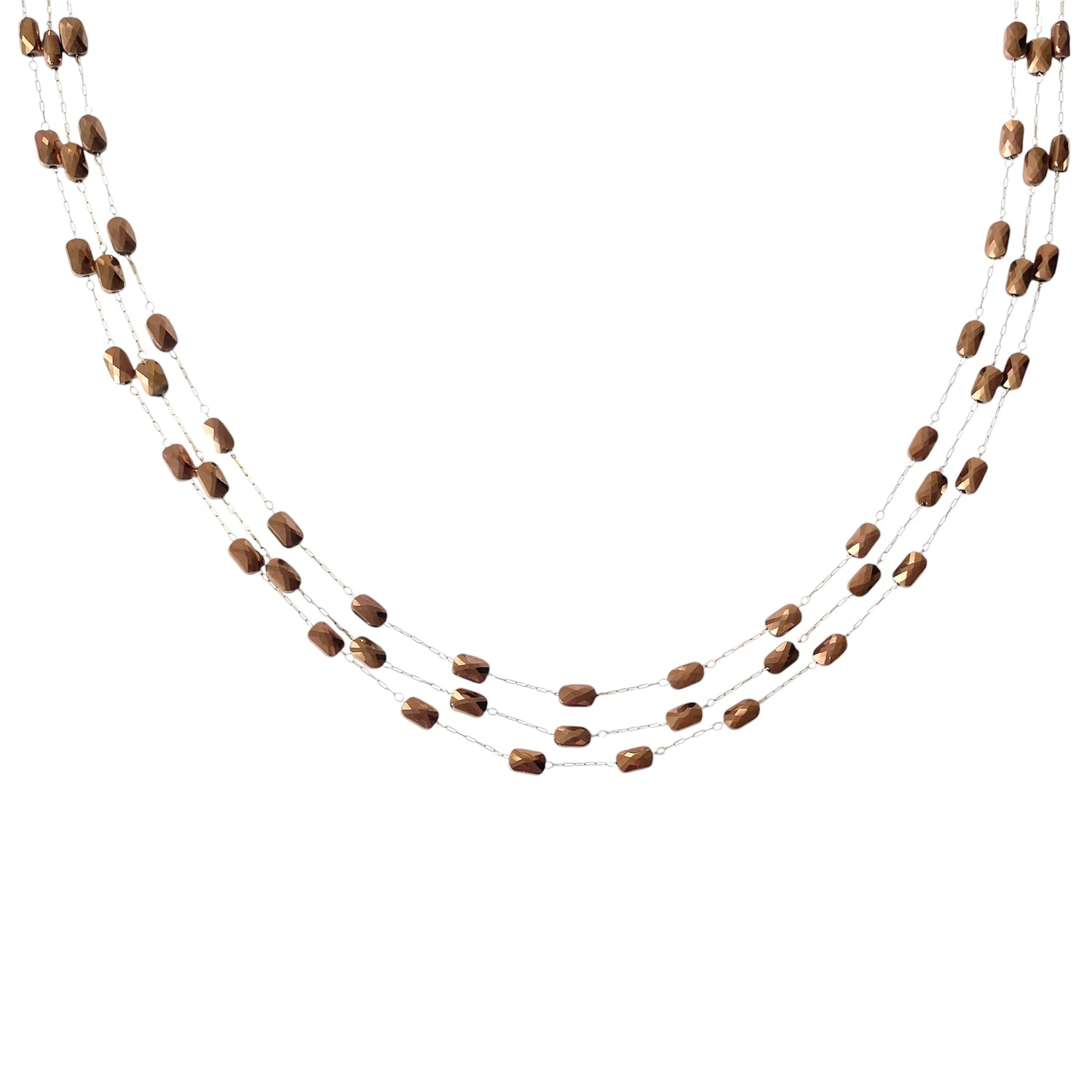 Collier Perles Marron - Eva