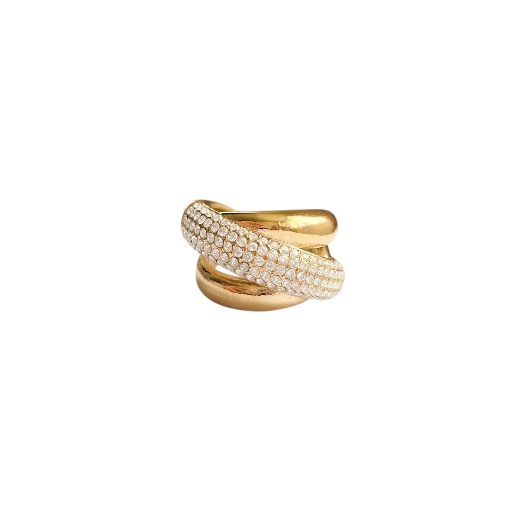 Bague prestige en acier inoxydable doré chic et tendance pour femme