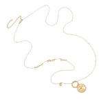 Collier sautoir Bola de grossesse en acier inoxydable doré pour femme