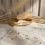 Bracelet Jonc Coloré Thaïlandais émaillé beige femme tendance 