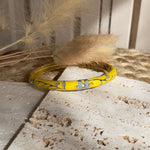Bracelet Jonc Coloré Thaïlandais émaillé jaune pour femme 