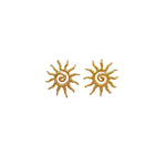 Boucles d’oreilles soleil en acier inoxydable doré femme tendance été 2025