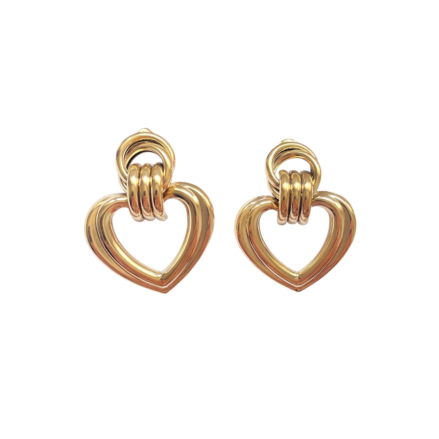 Boucles d’oreilles Cœur Doré