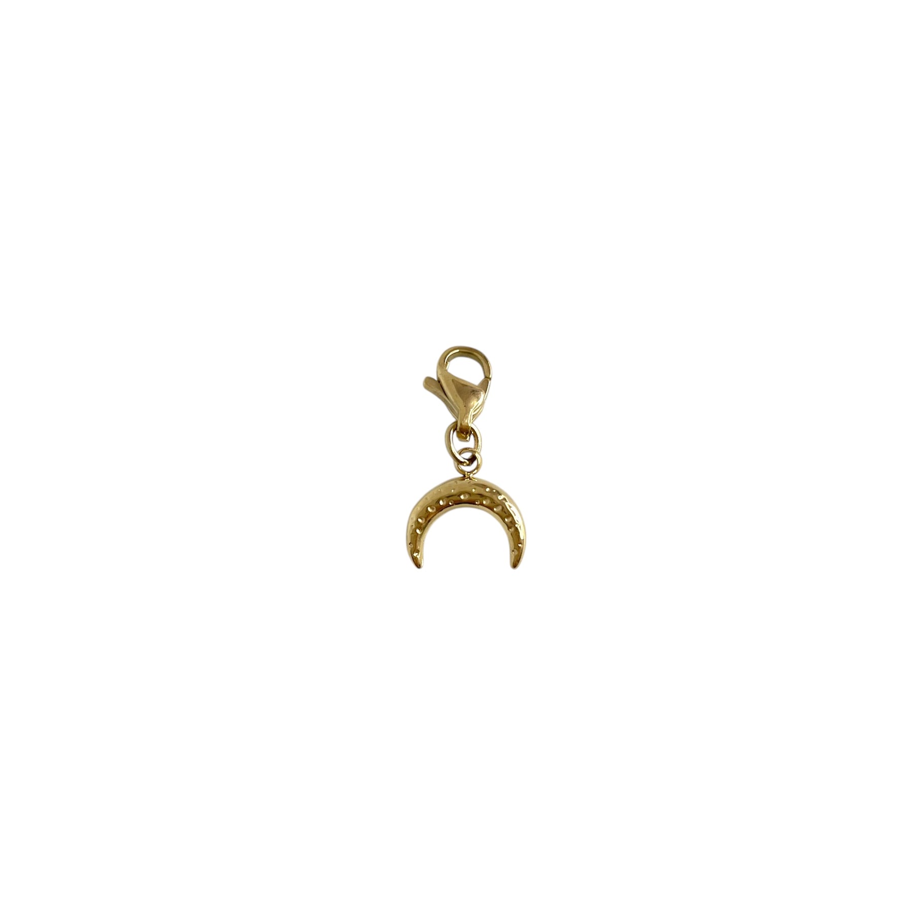 Charm lune en acier inoxydable doré 