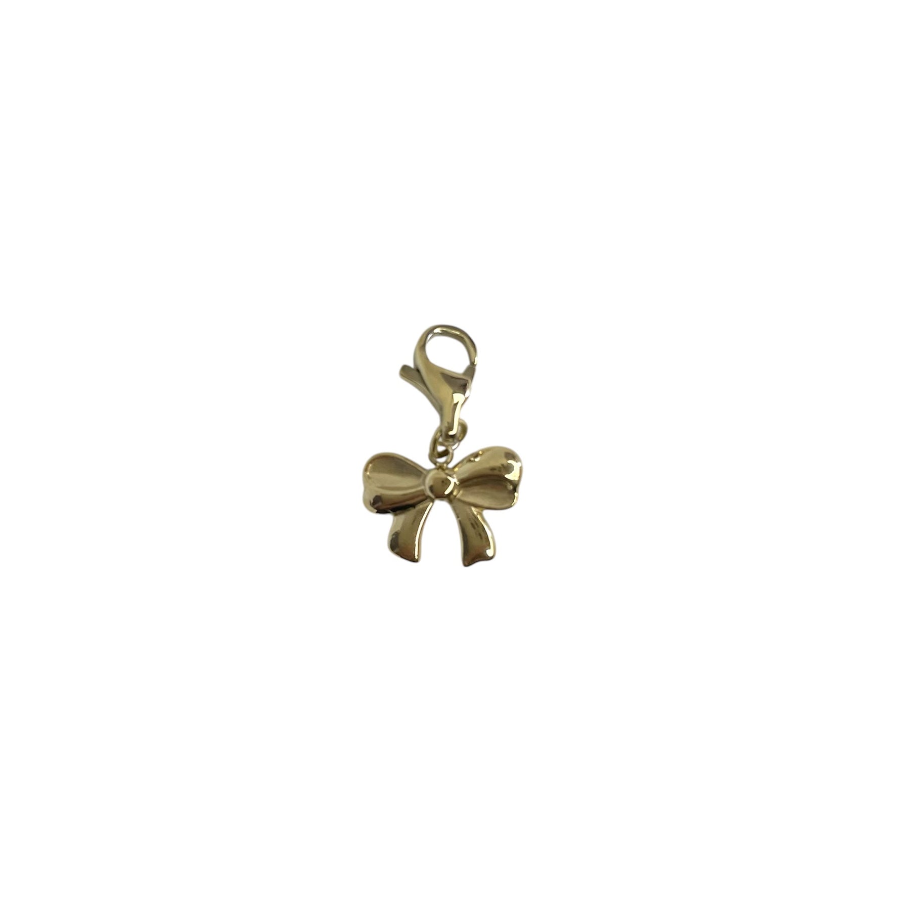 Charm noeud papillon en acier inoxydable doré 