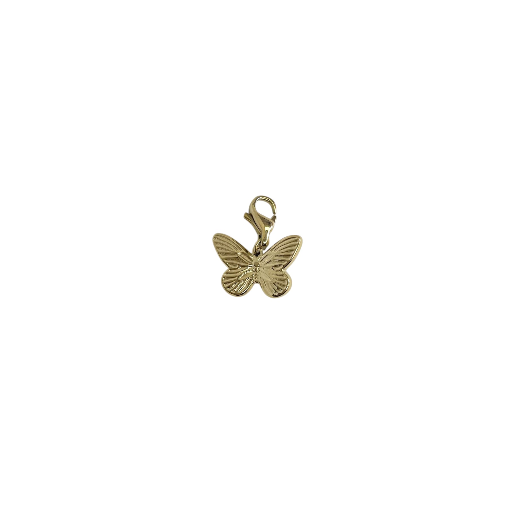 Charm papillon en acier inoxydable doré 
