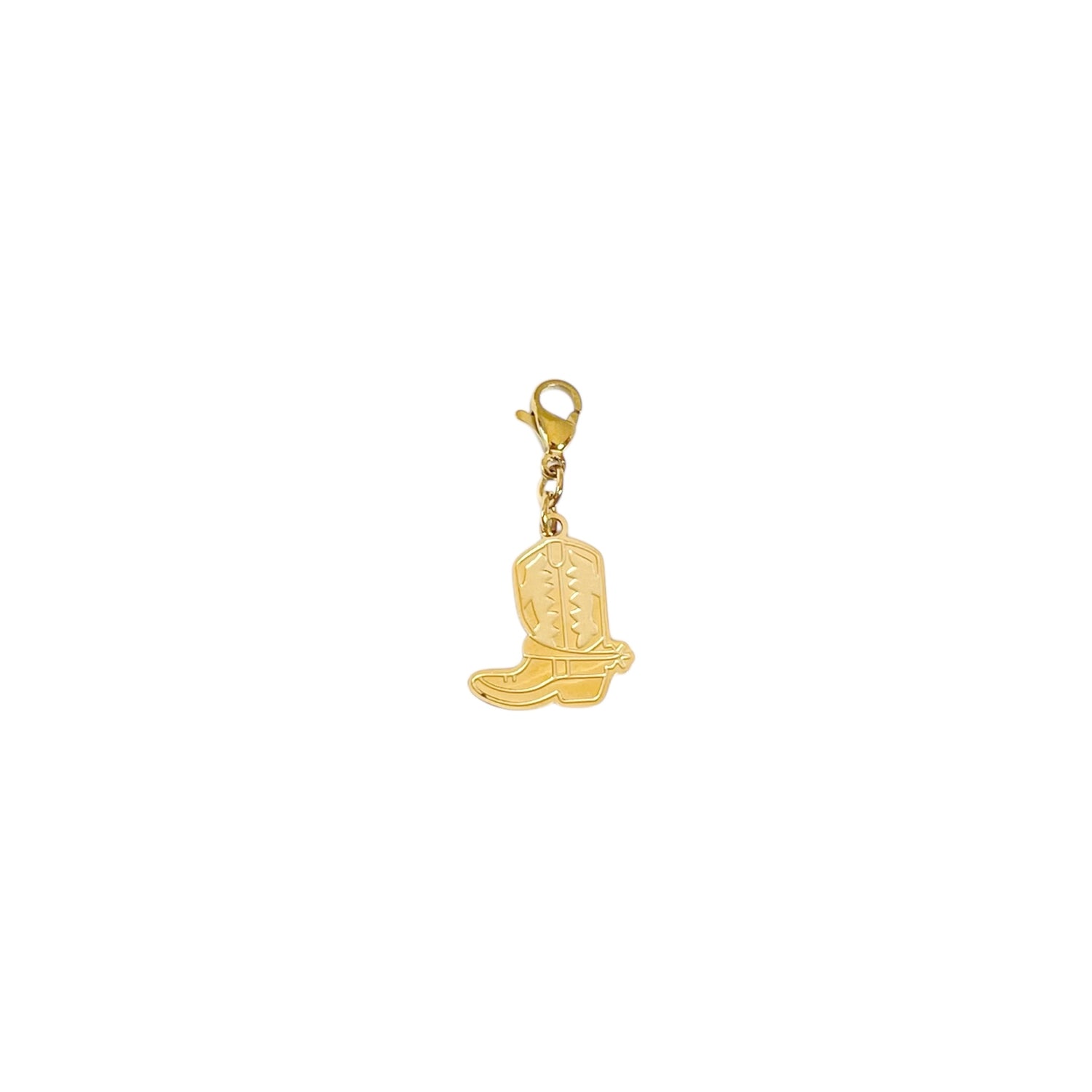 Charm santiag acier inoxydable dore 