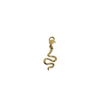 Charm serpent en acier inoxydable doré 