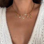 Collier personnalisé à charms et breloques tendance pour femme 