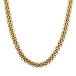 Collier à grosse maille en acier inoxydable doré pour femme 