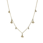 Collier pampilles fantaisie acier et zirconium pour femme 