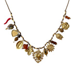 Collier breloques ex-voto en acier inoxydable doré tendance pour femme 