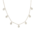 Collier Breloques Maille Marine tendance en acier inoxydable doré pour femme