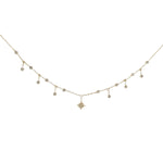 Collier étoile strass et zirconium en acier inoxydable doré tendance femme 