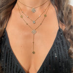 Collier goutte zircon En acier inoxydable doré tendance femme 