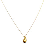 Collier pendentif goutte d’eau en acier inoxydable doré tendance pour femme 