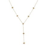 Collier étoilé en Y doré en acier inoxydable pour femme tendance céleste 