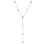 Collier étoiles en forme de y en acier inoxydable argenté pour femme 