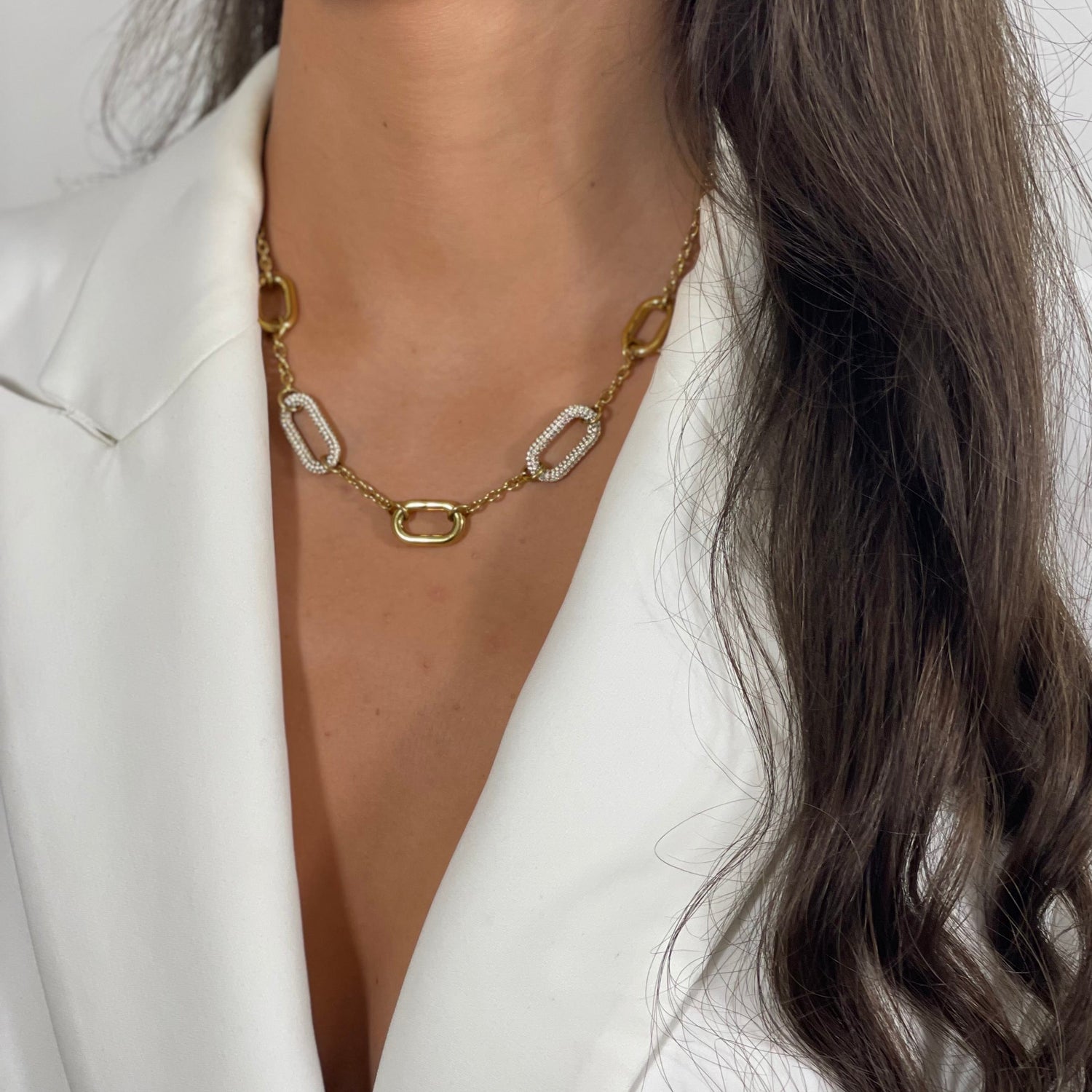 Collier Gros Maillons Acier Inoxydable - Vega