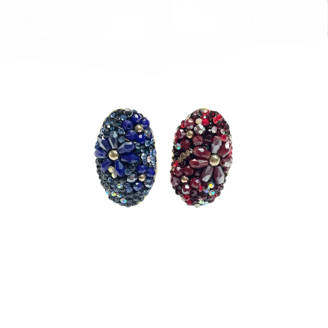 Bague Perles bleu & rouge - Bella