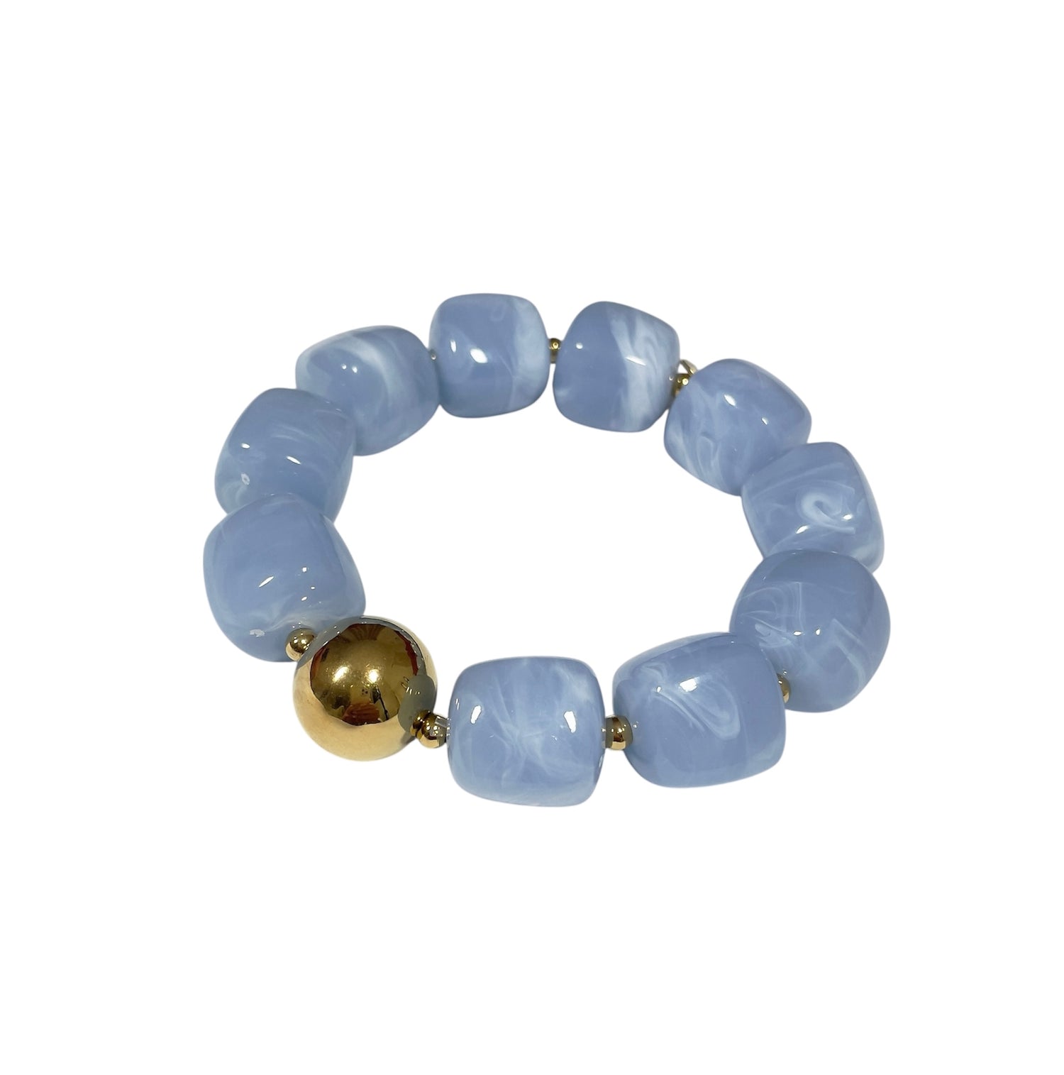 Bracelet Résine Bleu Pastel