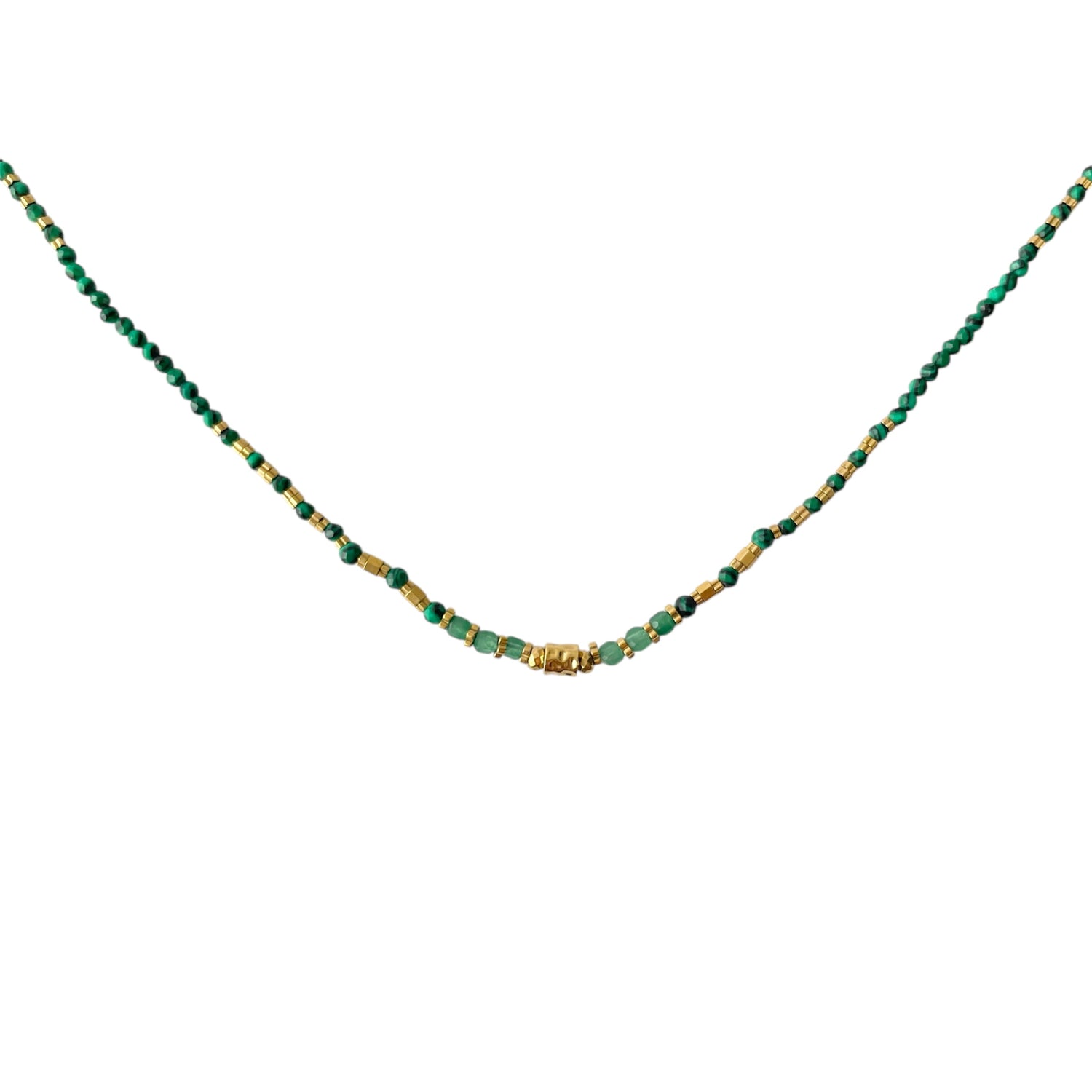 Collier en pierres naturelles Malachite pour femme 