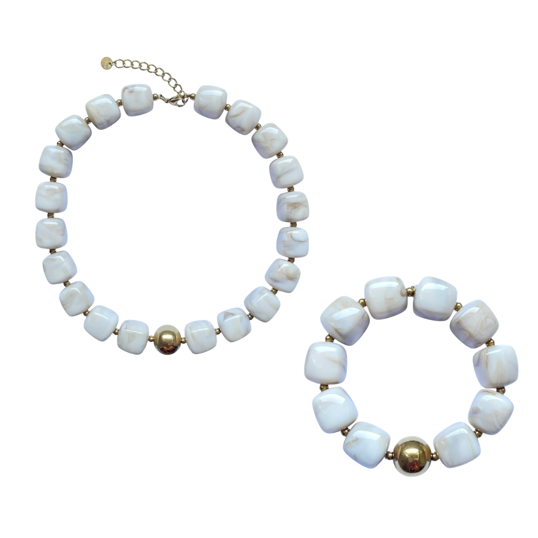 Parure Bijoux Résine Coloré