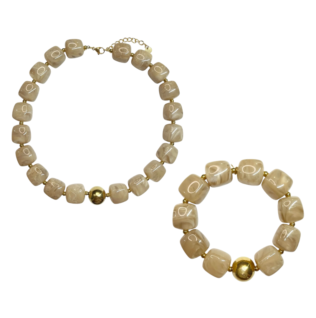 Parure Bijoux Résine Coloré