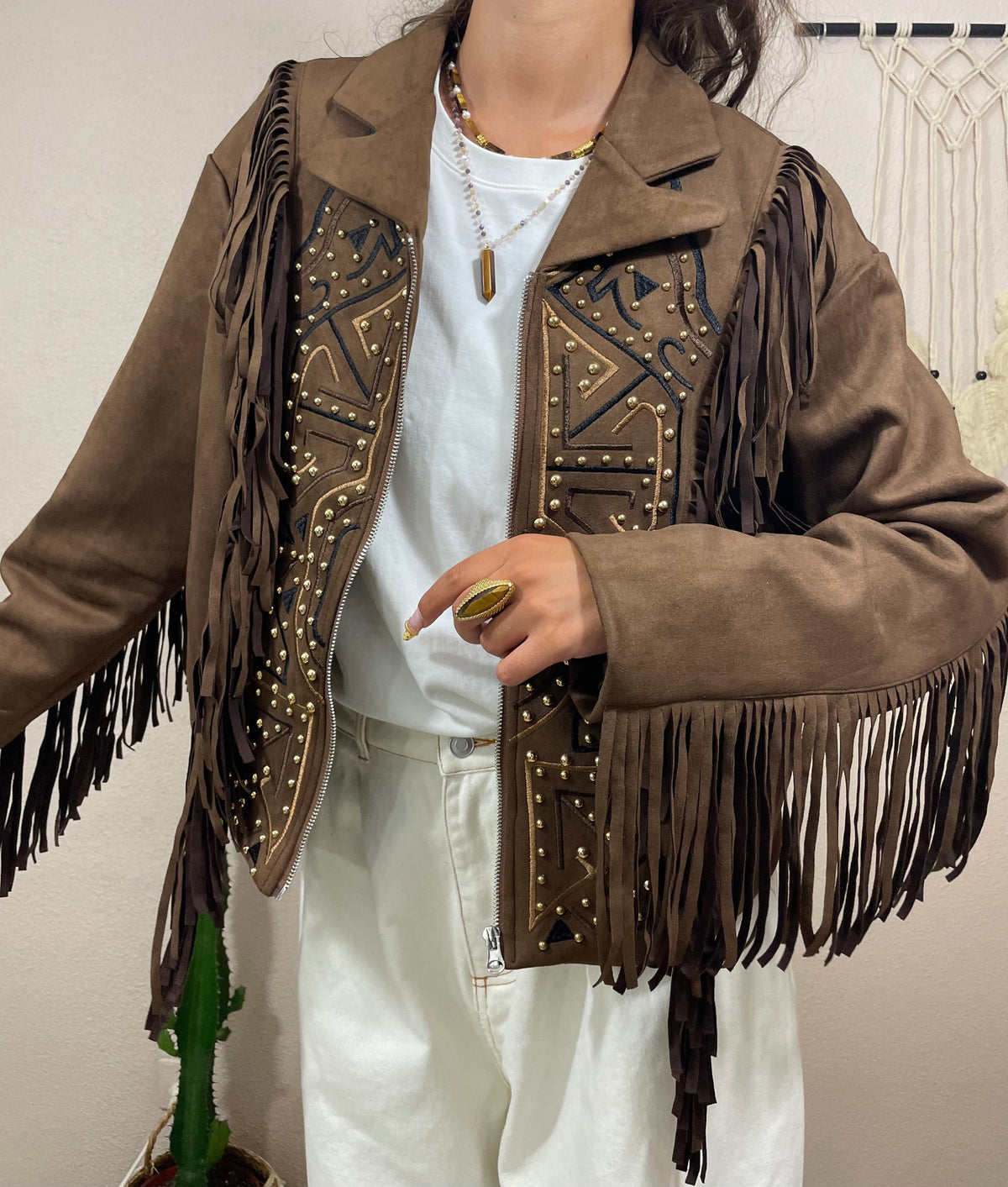 Veste à franges suédine - Arizona