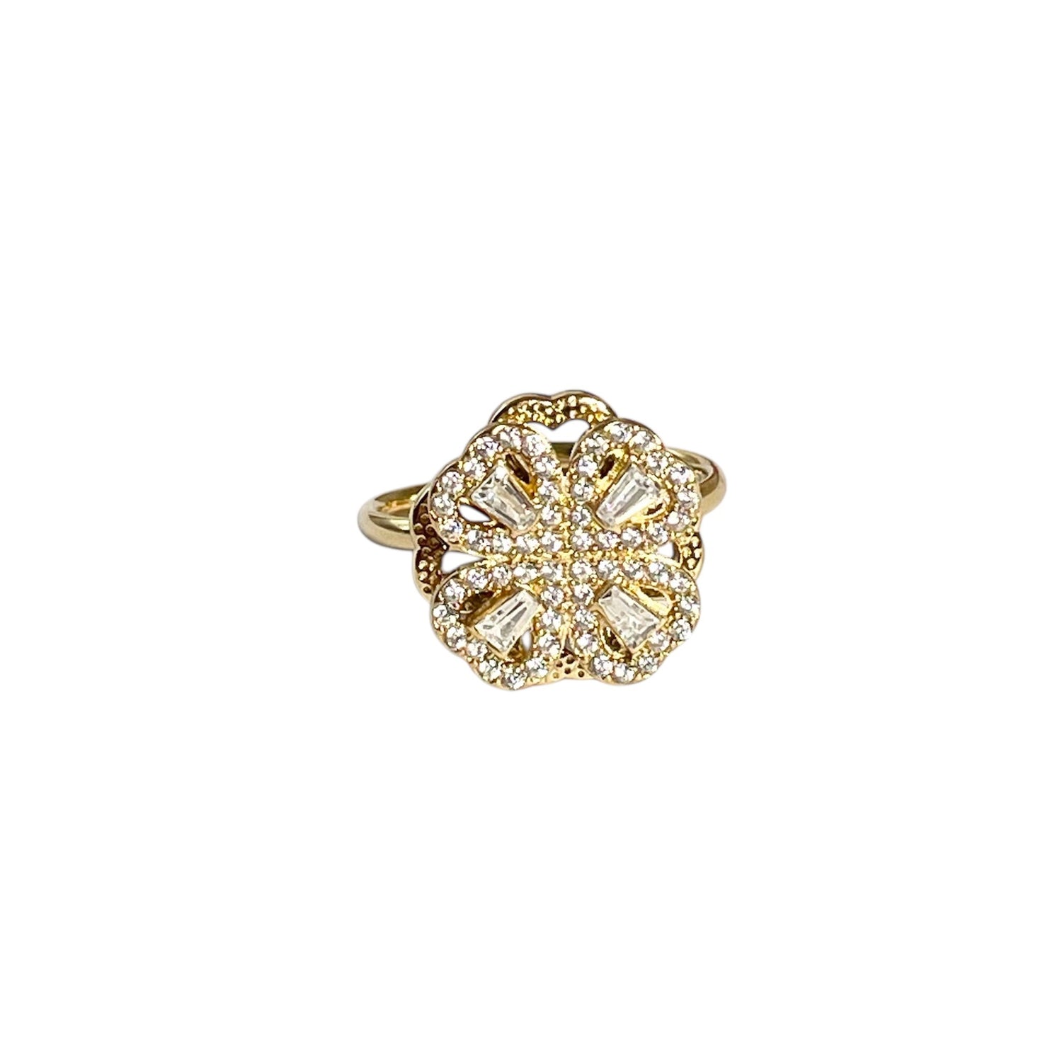 Bague anti stress et d’anxiété trèfle à 4 feuilles tendance pour femme 